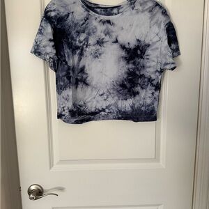 DYI Tie-Dye Crop Top - Navy and White